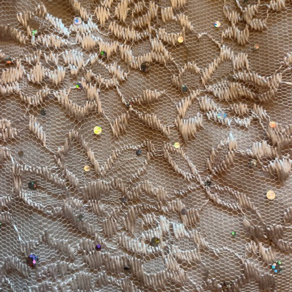 Gold Lace Skirt with Sequins Size XS - Picture 2 of 2